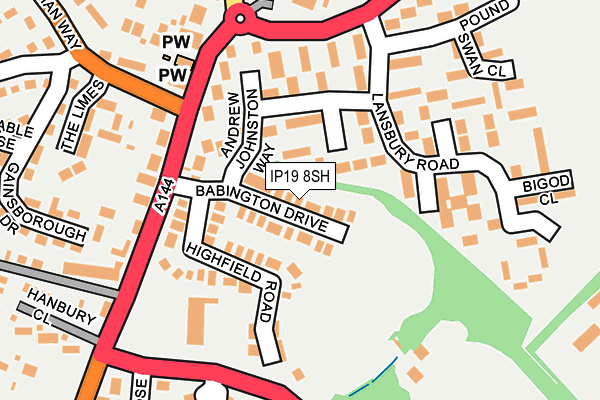 IP19 8SH map - OS OpenMap – Local (Ordnance Survey)