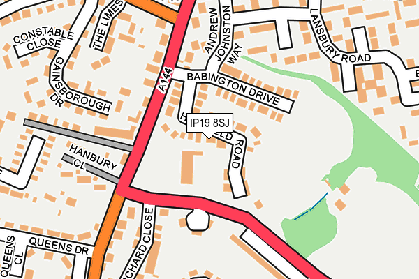 IP19 8SJ map - OS OpenMap – Local (Ordnance Survey)