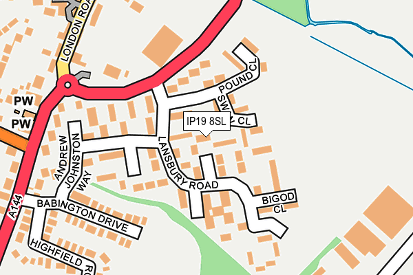IP19 8SL map - OS OpenMap – Local (Ordnance Survey)