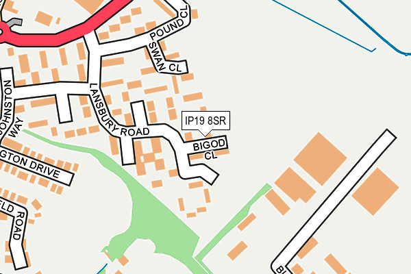 IP19 8SR map - OS OpenMap – Local (Ordnance Survey)
