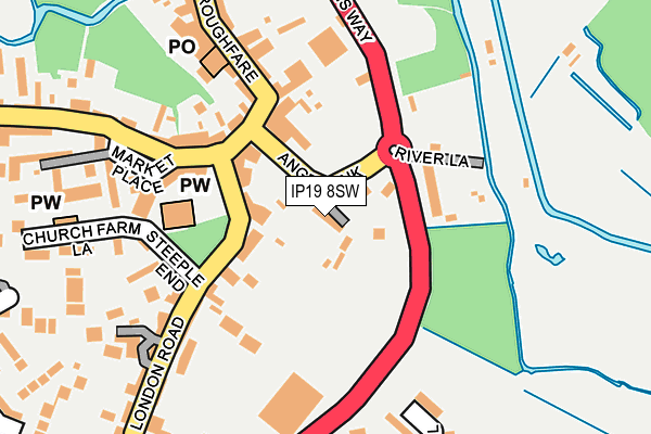 IP19 8SW map - OS OpenMap – Local (Ordnance Survey)