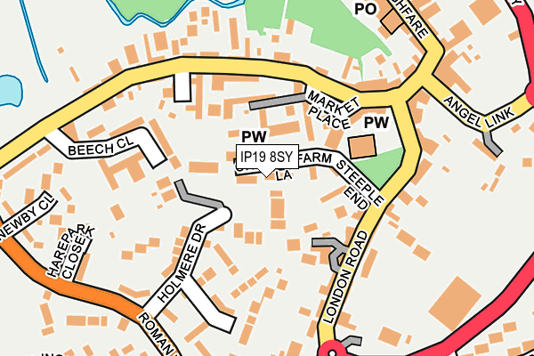 IP19 8SY map - OS OpenMap – Local (Ordnance Survey)
