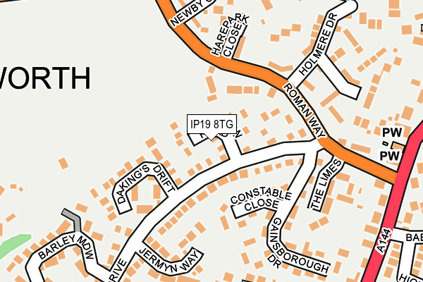 IP19 8TG map - OS OpenMap – Local (Ordnance Survey)