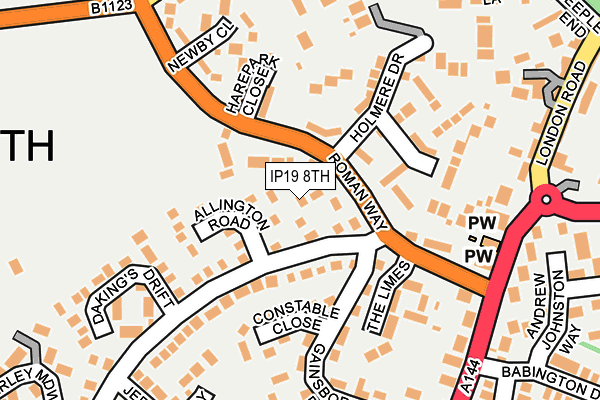 IP19 8TH map - OS OpenMap – Local (Ordnance Survey)