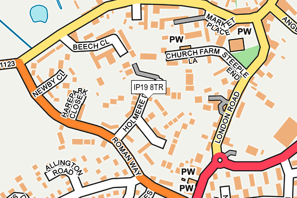 IP19 8TR map - OS OpenMap – Local (Ordnance Survey)