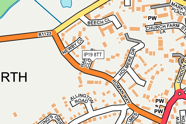 IP19 8TT map - OS OpenMap – Local (Ordnance Survey)