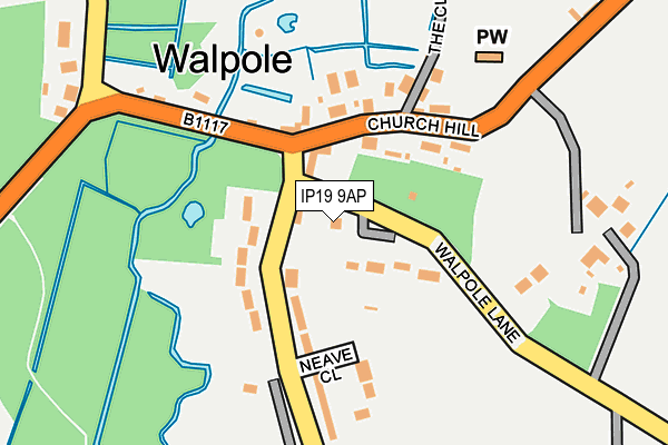 IP19 9AP map - OS OpenMap – Local (Ordnance Survey)