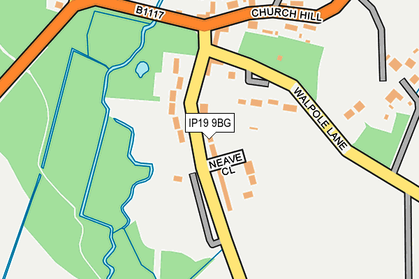 IP19 9BG map - OS OpenMap – Local (Ordnance Survey)