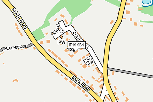 IP19 9BN map - OS OpenMap – Local (Ordnance Survey)