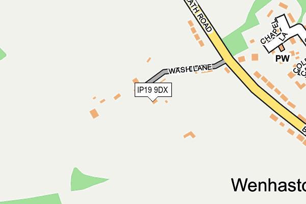 IP19 9DX map - OS OpenMap – Local (Ordnance Survey)