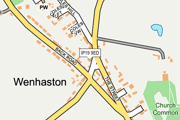 IP19 9ED map - OS OpenMap – Local (Ordnance Survey)