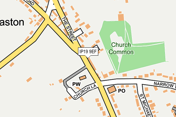 IP19 9EF map - OS OpenMap – Local (Ordnance Survey)