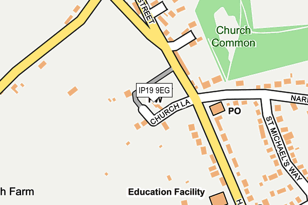 IP19 9EG map - OS OpenMap – Local (Ordnance Survey)