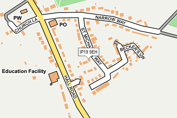 IP19 9EH map - OS OpenMap – Local (Ordnance Survey)