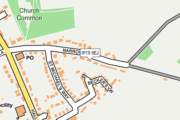 IP19 9EJ map - OS OpenMap – Local (Ordnance Survey)