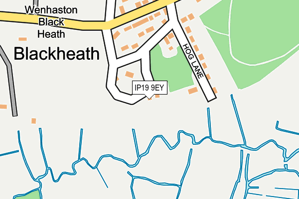 IP19 9EY map - OS OpenMap – Local (Ordnance Survey)