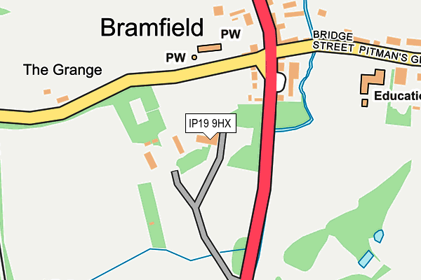 IP19 9HX map - OS OpenMap – Local (Ordnance Survey)