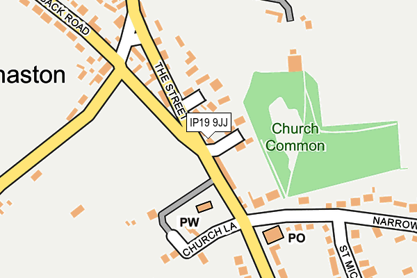 IP19 9JJ map - OS OpenMap – Local (Ordnance Survey)