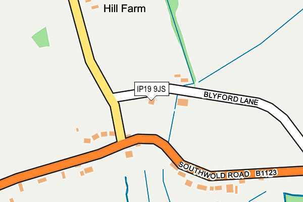 IP19 9JS map - OS OpenMap – Local (Ordnance Survey)