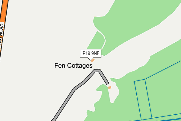 IP19 9NF map - OS OpenMap – Local (Ordnance Survey)