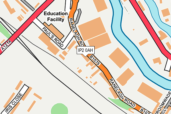 IP2 0AH map - OS OpenMap – Local (Ordnance Survey)