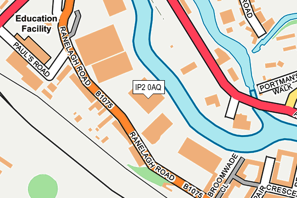 IP2 0AQ map - OS OpenMap – Local (Ordnance Survey)