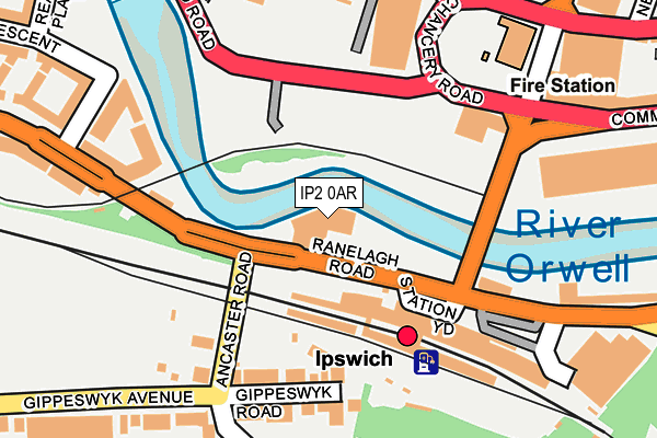 IP2 0AR map - OS OpenMap – Local (Ordnance Survey)