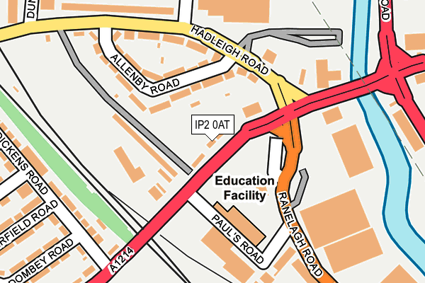 IP2 0AT map - OS OpenMap – Local (Ordnance Survey)