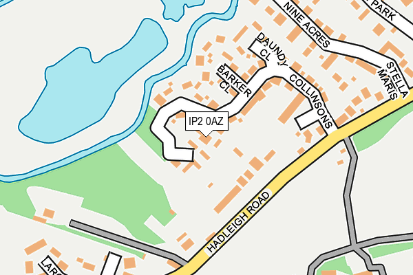 IP2 0AZ map - OS OpenMap – Local (Ordnance Survey)