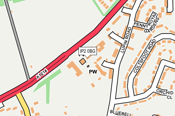 IP2 0BG map - OS OpenMap – Local (Ordnance Survey)