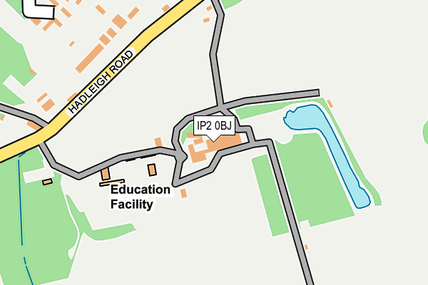 IP2 0BJ map - OS OpenMap – Local (Ordnance Survey)