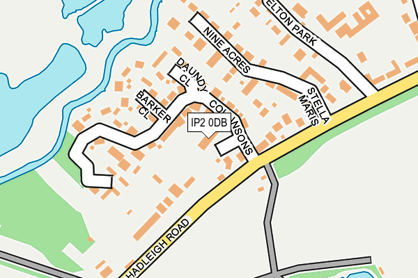 IP2 0DB map - OS OpenMap – Local (Ordnance Survey)
