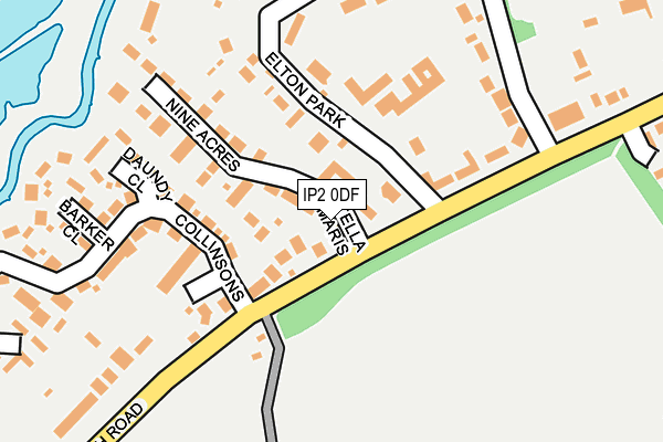 IP2 0DF map - OS OpenMap – Local (Ordnance Survey)