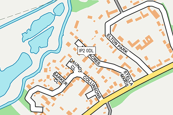 IP2 0DL map - OS OpenMap – Local (Ordnance Survey)