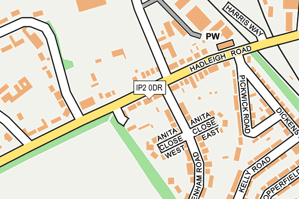 IP2 0DR map - OS OpenMap – Local (Ordnance Survey)