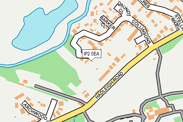 IP2 0EA map - OS OpenMap – Local (Ordnance Survey)