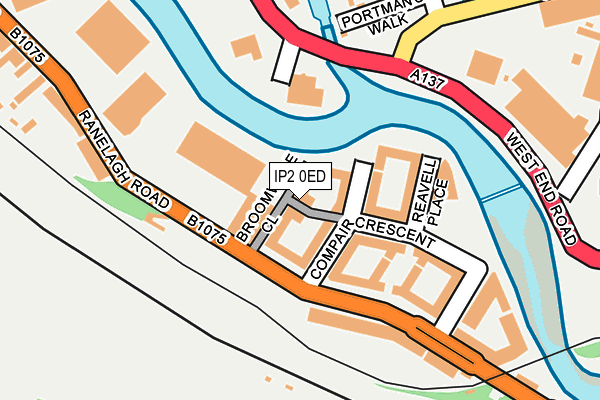 IP2 0ED map - OS OpenMap – Local (Ordnance Survey)