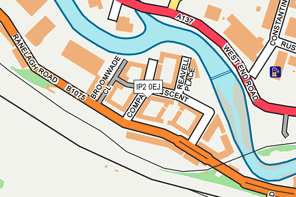 IP2 0EJ map - OS OpenMap – Local (Ordnance Survey)