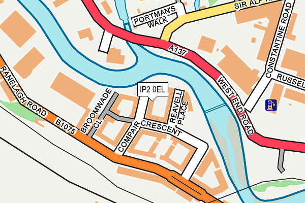 IP2 0EL map - OS OpenMap – Local (Ordnance Survey)
