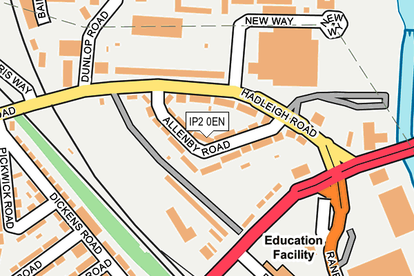 IP2 0EN map - OS OpenMap – Local (Ordnance Survey)