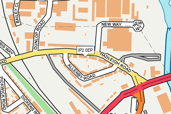 IP2 0EP map - OS OpenMap – Local (Ordnance Survey)