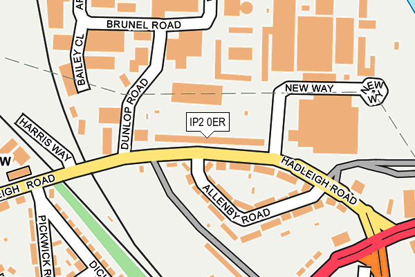 IP2 0ER map - OS OpenMap – Local (Ordnance Survey)