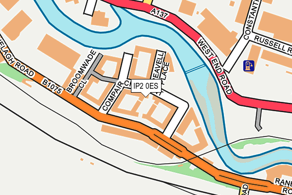 IP2 0ES map - OS OpenMap – Local (Ordnance Survey)