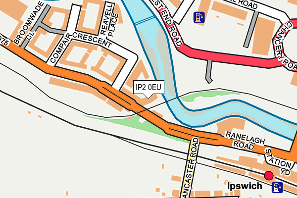 IP2 0EU map - OS OpenMap – Local (Ordnance Survey)