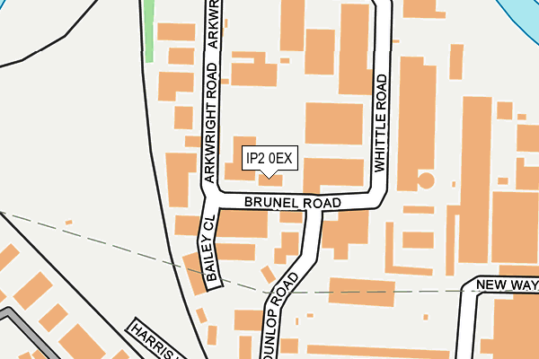 IP2 0EX map - OS OpenMap – Local (Ordnance Survey)