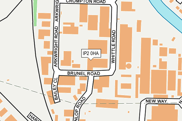 IP2 0HA map - OS OpenMap – Local (Ordnance Survey)