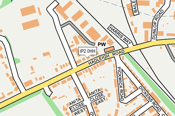 IP2 0HH map - OS OpenMap – Local (Ordnance Survey)