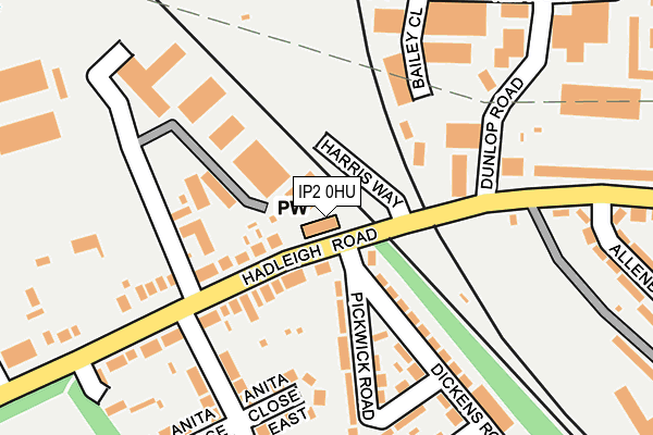 IP2 0HU map - OS OpenMap – Local (Ordnance Survey)