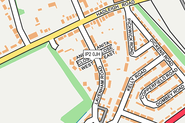 IP2 0JH map - OS OpenMap – Local (Ordnance Survey)