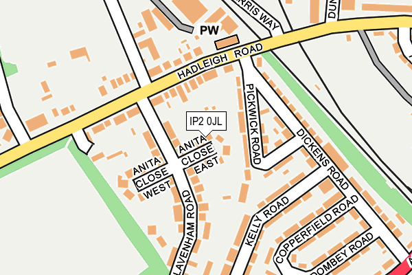 IP2 0JL map - OS OpenMap – Local (Ordnance Survey)